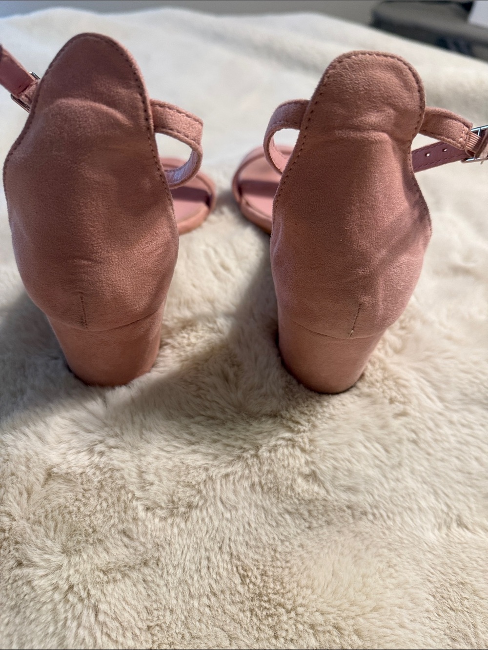 Herstyle Blush Pink Ankle-Strap Block Heels - Picture 4 of 4